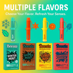 Boosta Stick | Electric Nasal Stick | Citrus Rush 3 Pack